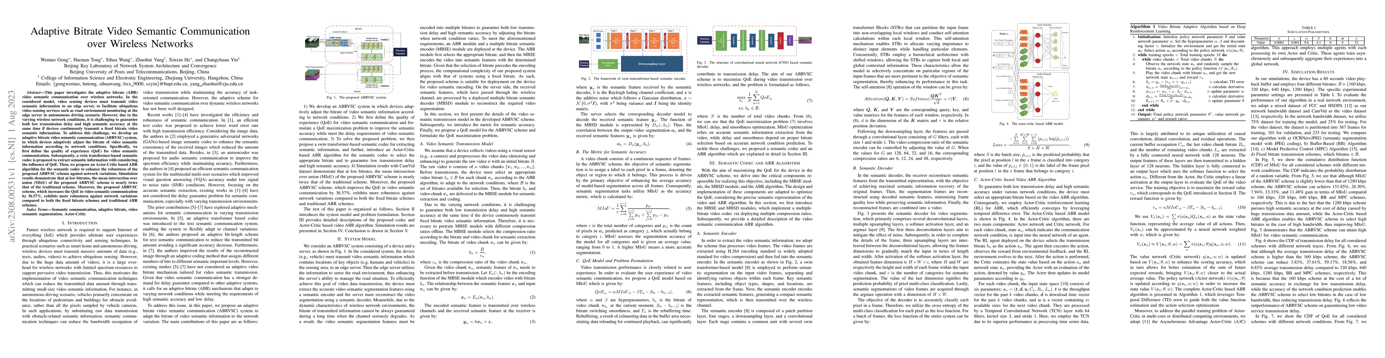 Thumbnail for Adaptive Bitrate Video Semantic Communication over Wireless Networks