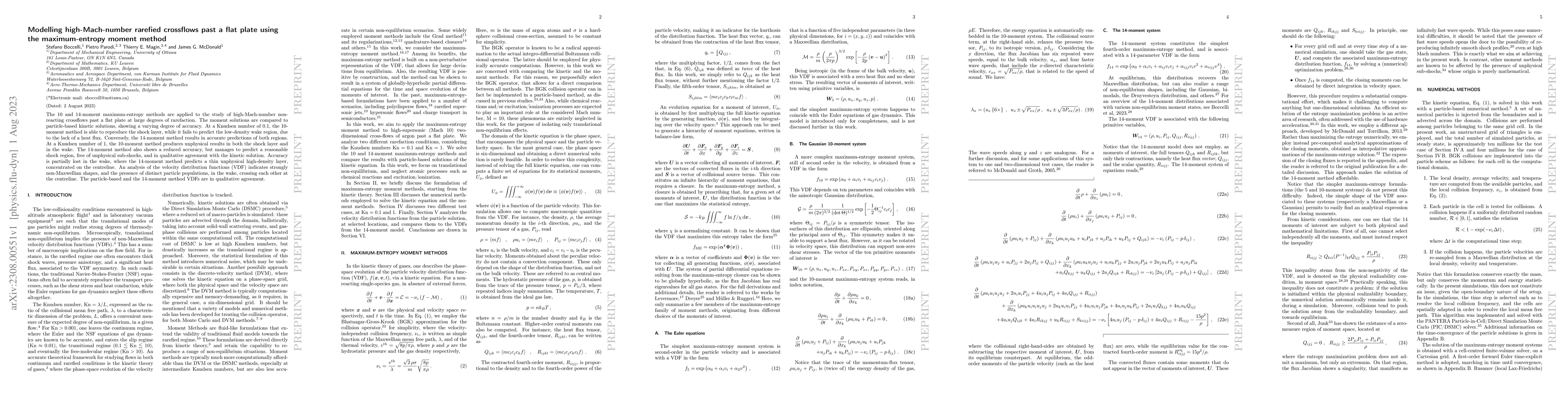 Thumbnail for Modelling high-Mach-number rarefied crossflows past a flat plate using
  the maximum-entropy moment method