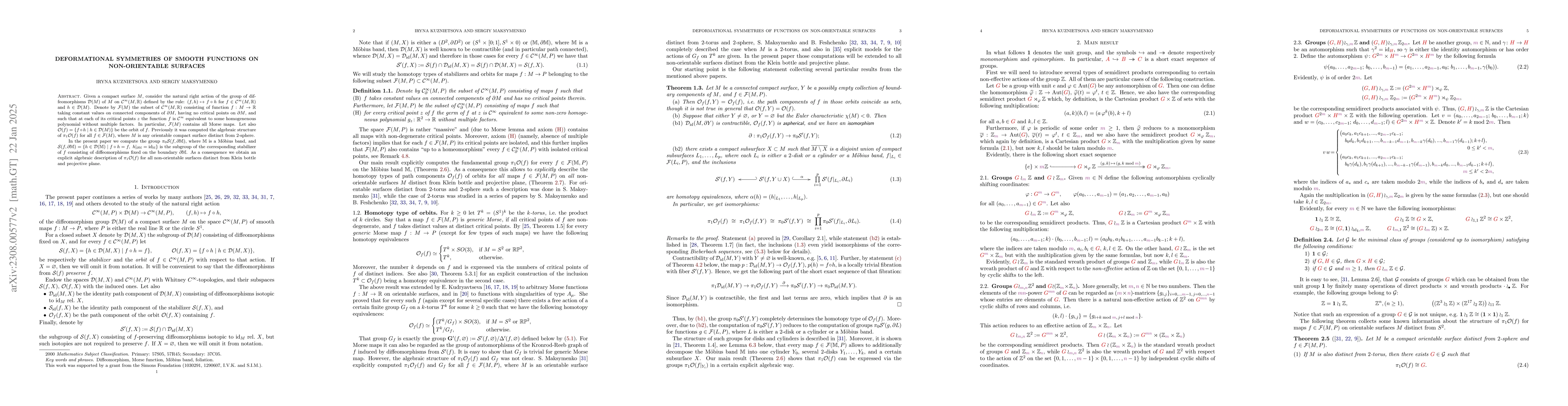 Thumbnail for Deformational symmetries of smooth functions on non-orientable surfaces