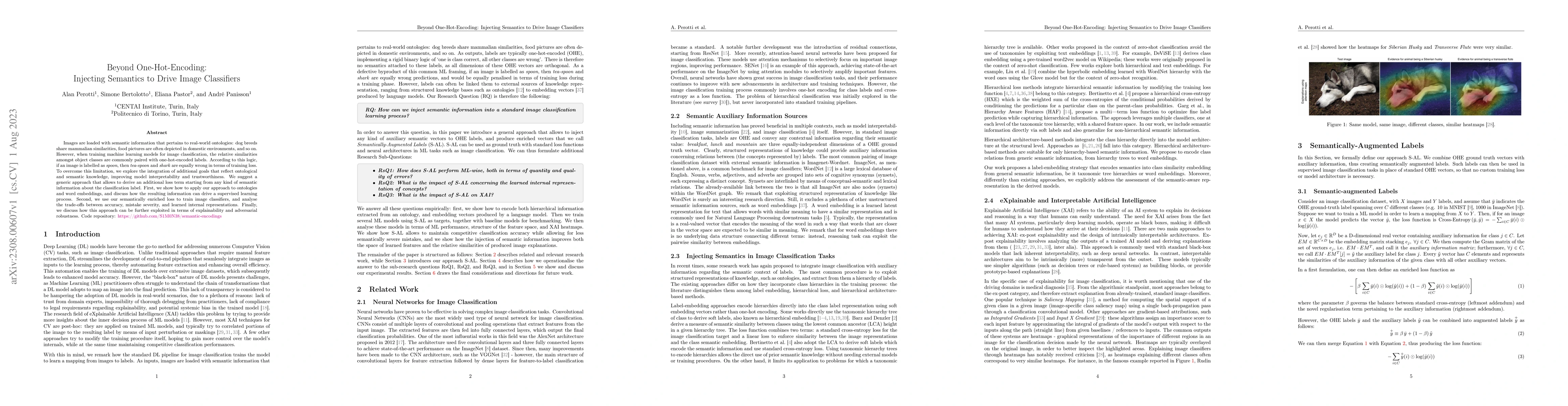 Thumbnail for Beyond One-Hot-Encoding: Injecting Semantics to Drive Image Classifiers