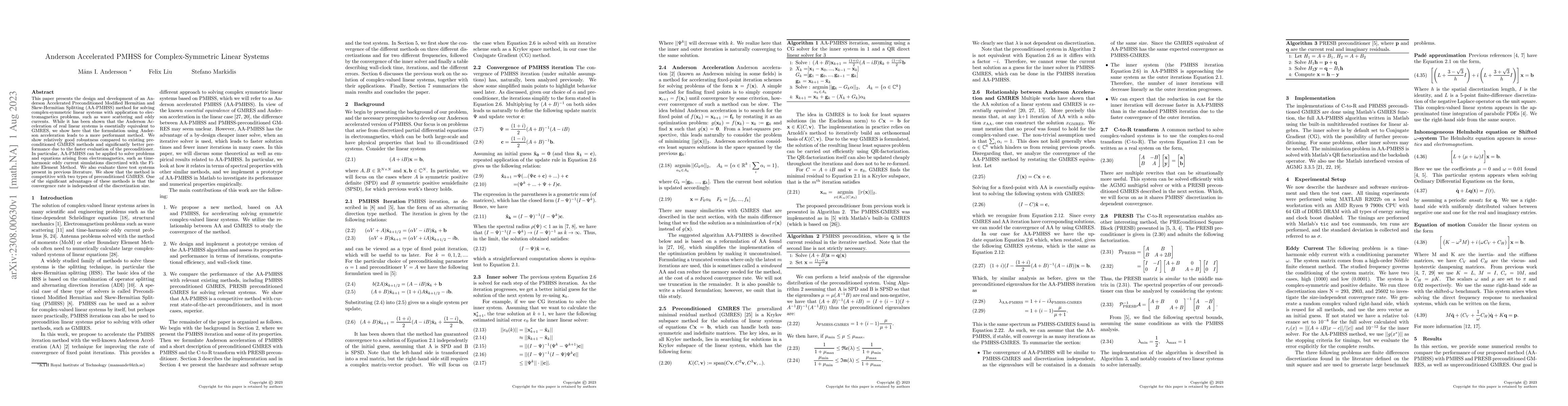Thumbnail for Anderson Accelerated PMHSS for Complex-Symmetric Linear Systems