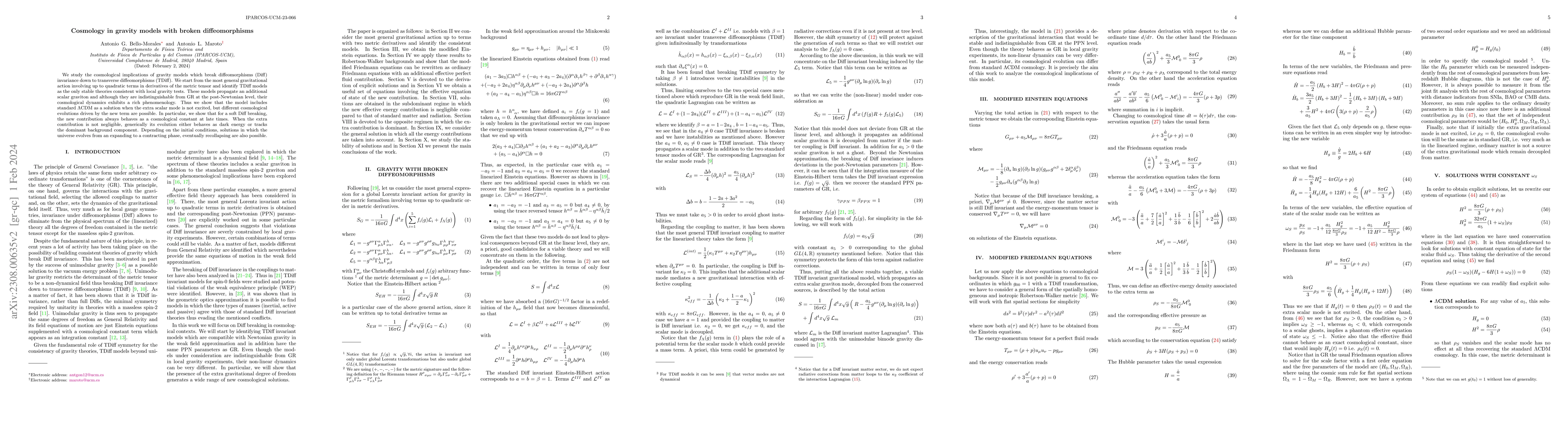 Thumbnail for Cosmology in gravity models with broken diffeomorphisms