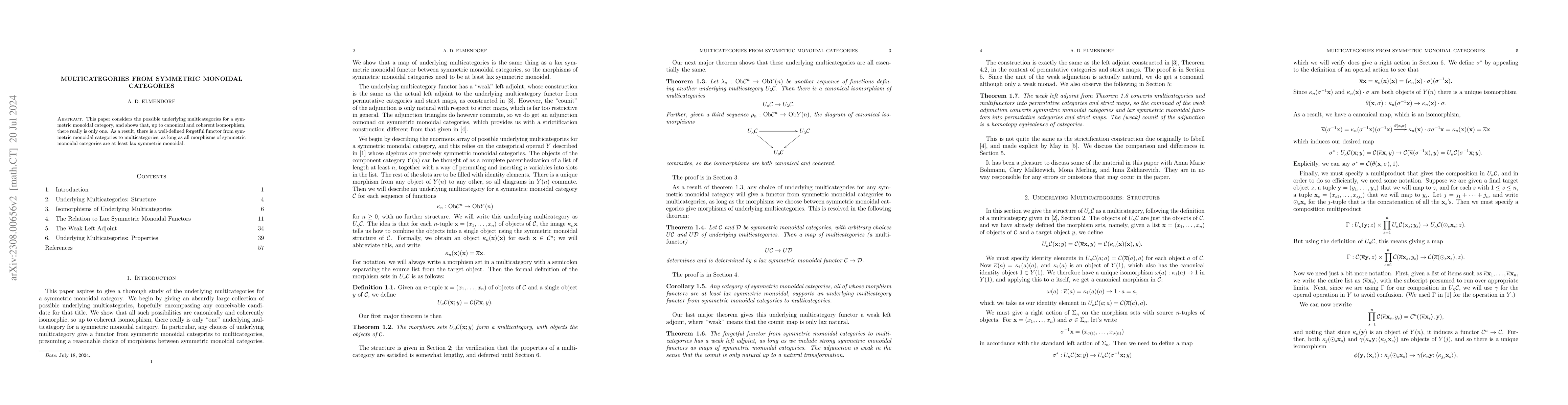 Thumbnail for Multicategories from Symmetric Monoidal Categories
