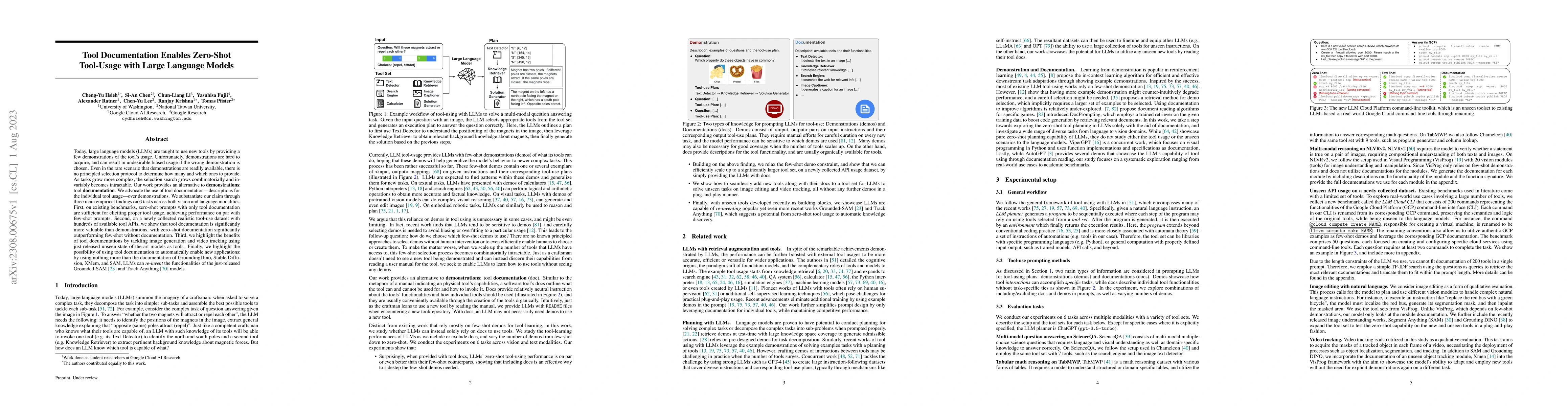 Thumbnail for Tool Documentation Enables Zero-Shot Tool-Usage with Large Language
  Models