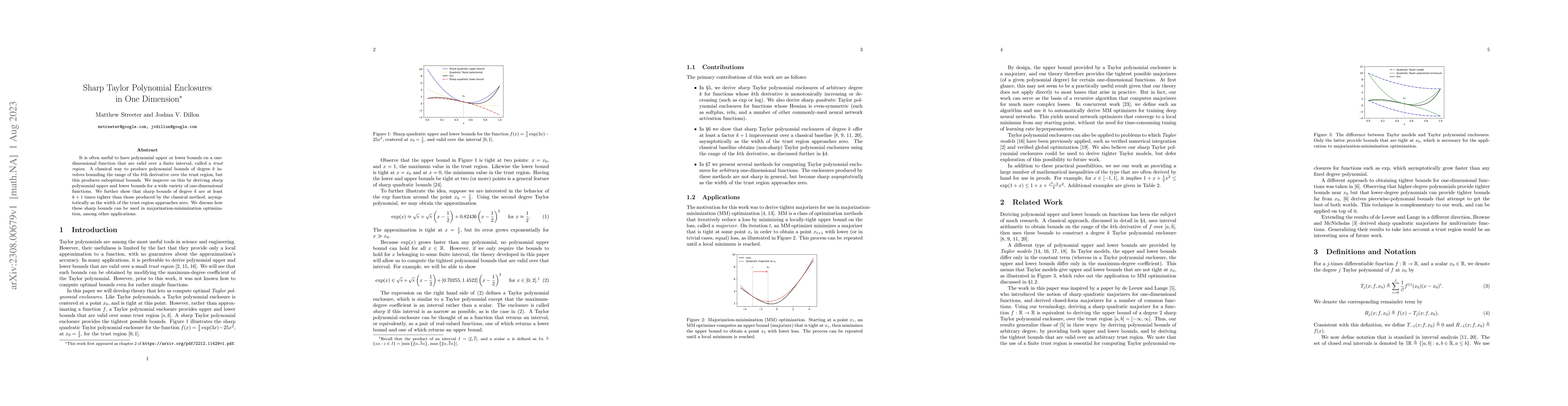 Thumbnail for Sharp Taylor Polynomial Enclosures in One Dimension