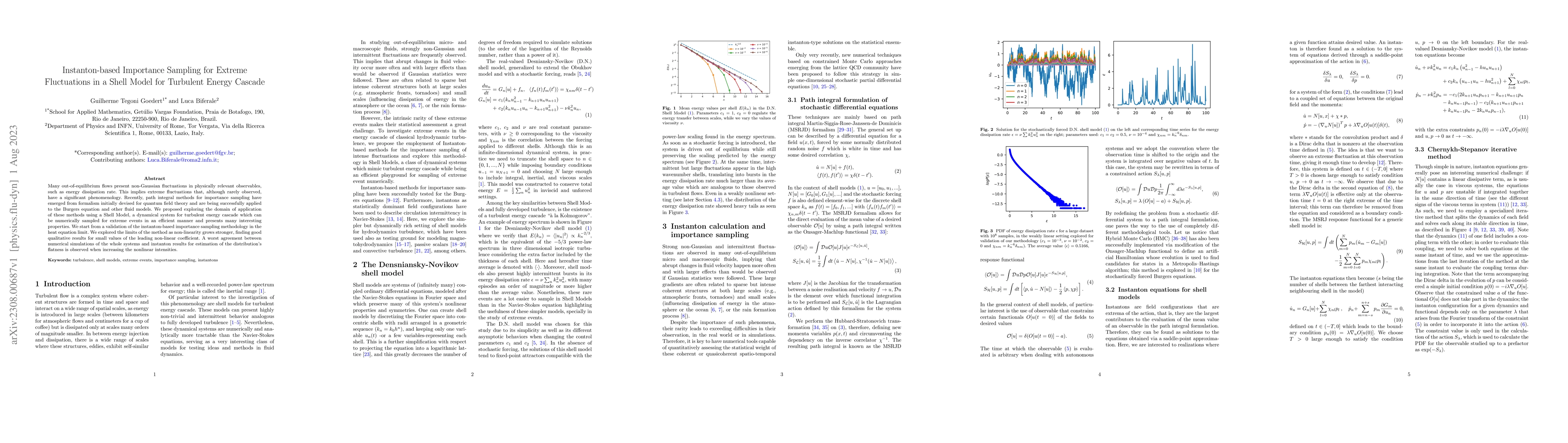 Thumbnail for Instanton-based Importance Sampling for Extreme Fluctuations in a Shell
  Model for Turbulent Energy Cascade