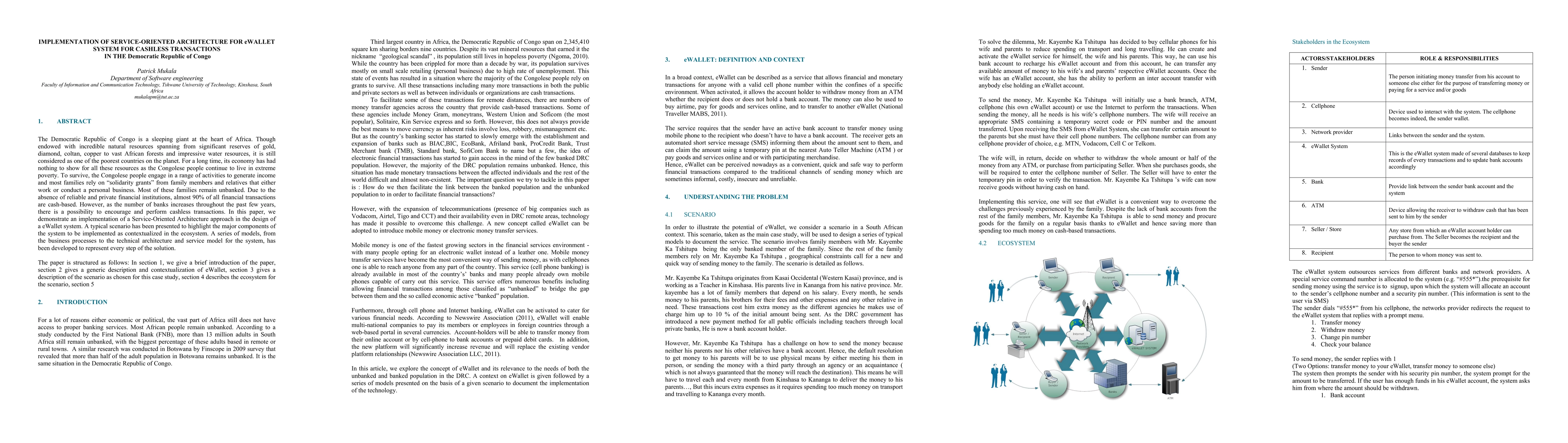 Thumbnail for Implementation of a Service-Oriented Architecture for a e-WALLET System
  for Cashless Transactions in the Democratic Republic of Congo