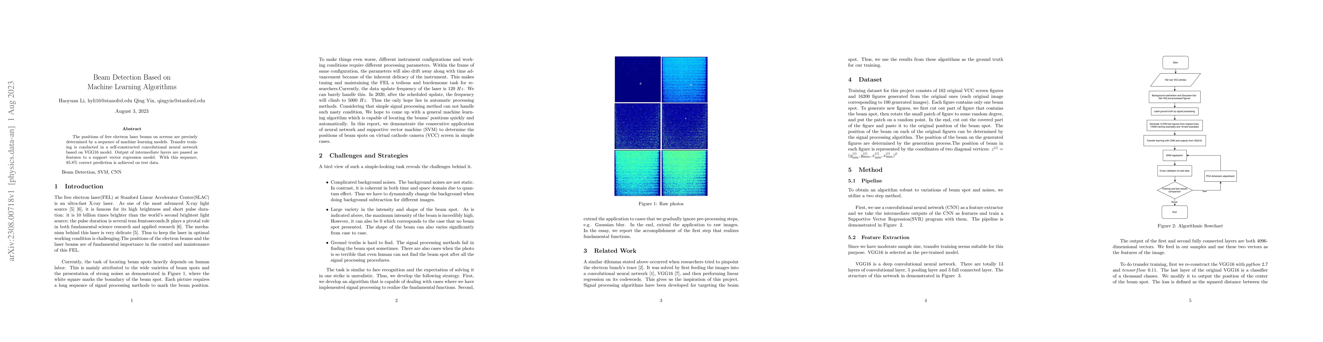 Thumbnail for Beam Detection Based on Machine Learning Algorithms