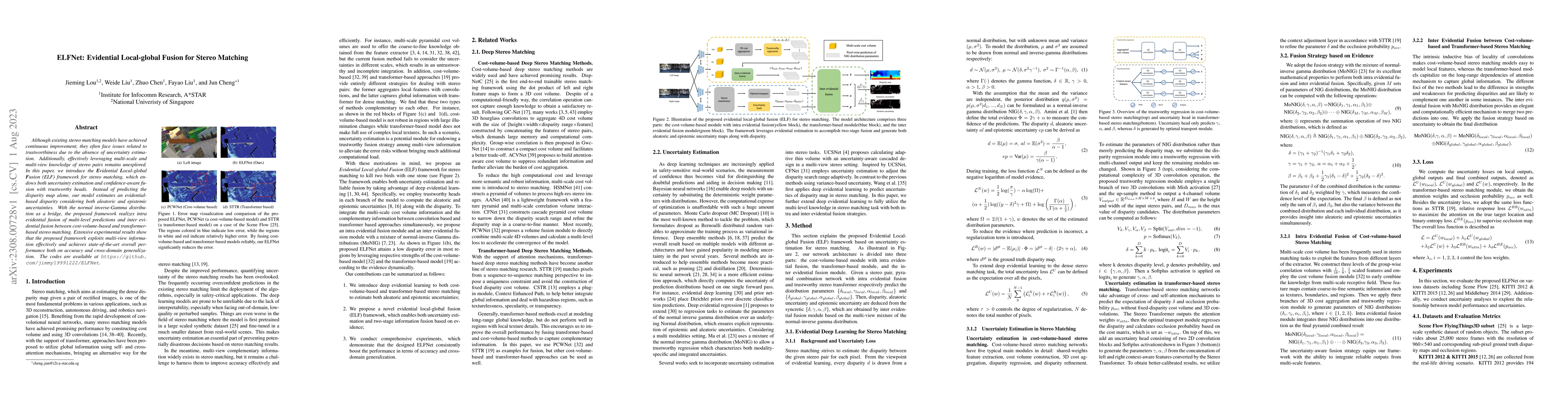 Thumbnail for ELFNet: Evidential Local-global Fusion for Stereo Matching