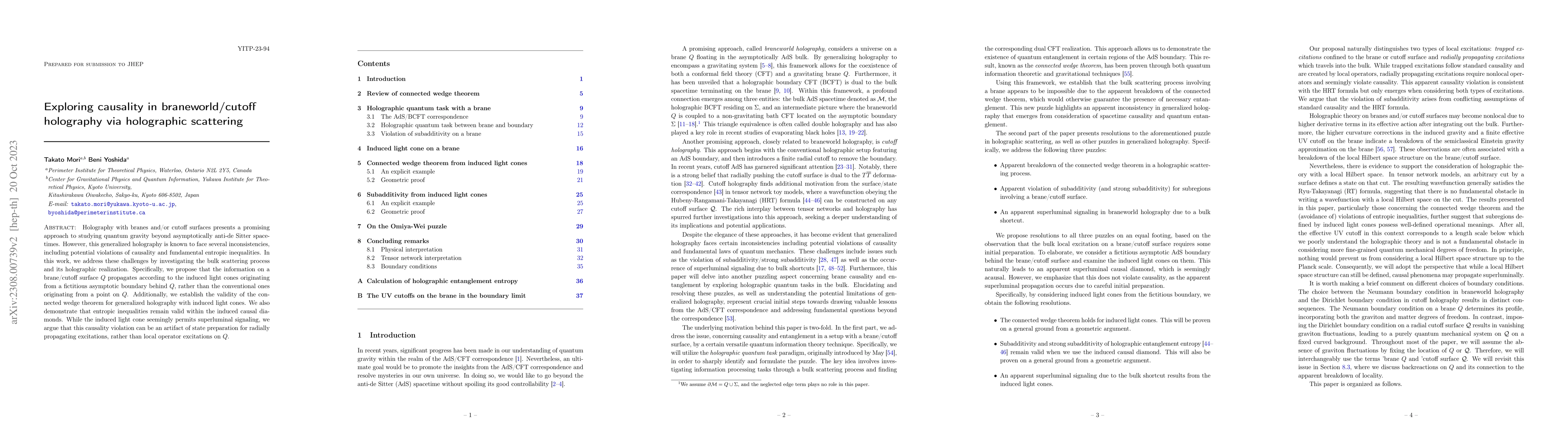 Thumbnail for Exploring causality in braneworld/cutoff holography via holographic
  scattering