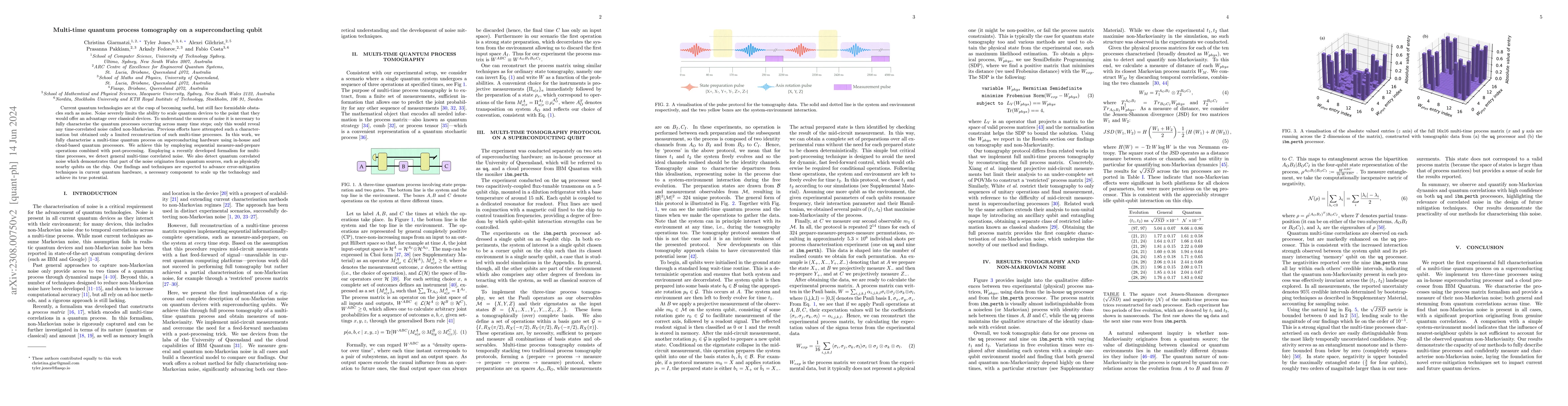 Thumbnail for Multi-time quantum process tomography on a superconducting qubit