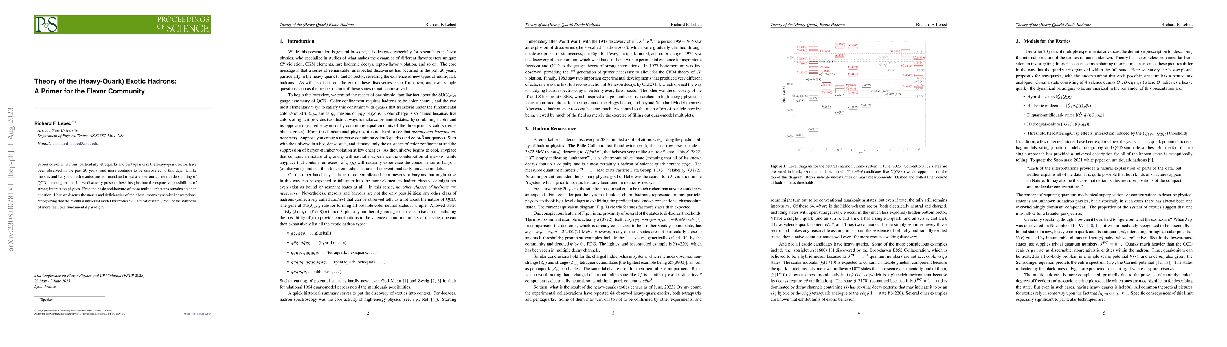 Thumbnail for Theory of the (Heavy-Quark) Exotic Hadrons: A Primer for the Flavor
  Community