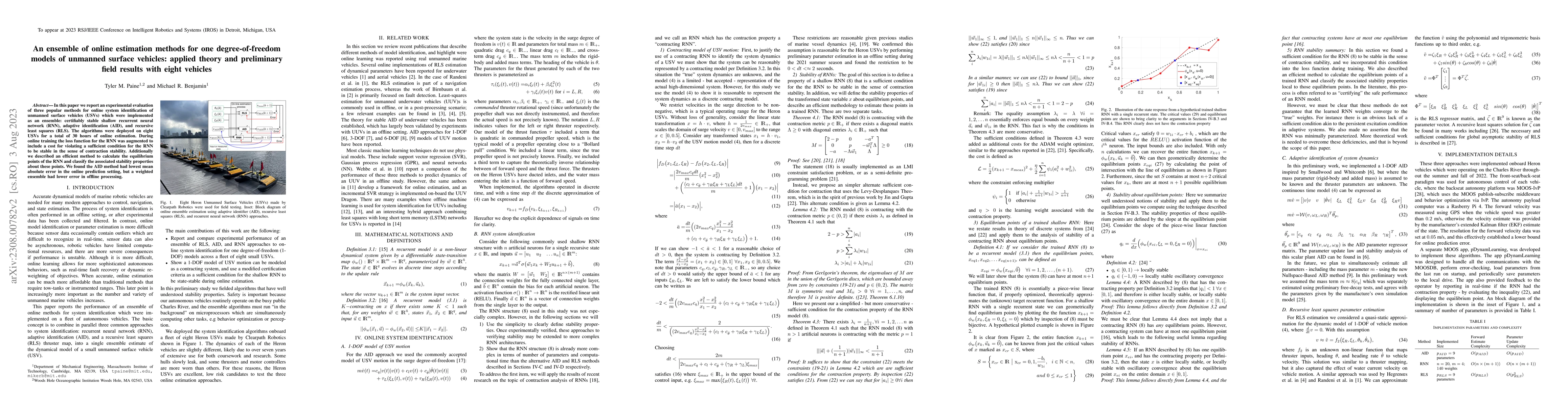 Thumbnail for An ensemble of online estimation methods for one degree-of-freedom
  models of unmanned surface vehicles: applied theory and preliminary field
  results with eight vehicles