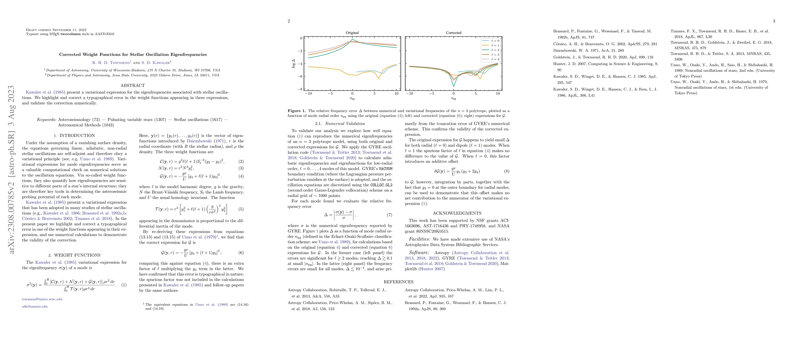 Thumbnail for Corrected Weight Functions for Stellar Oscillation Eigenfrequencies