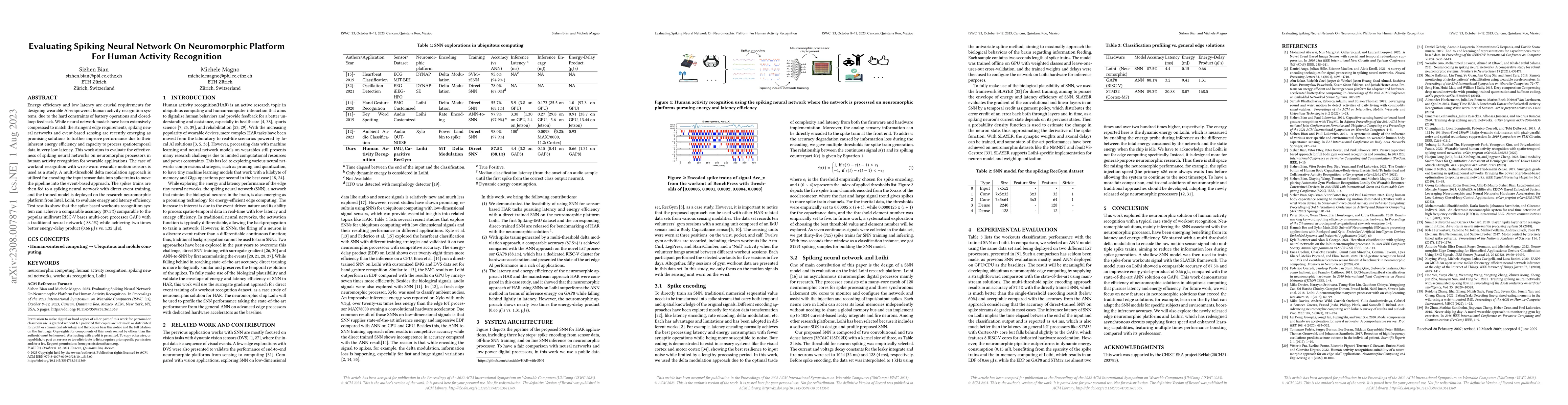 Thumbnail for Evaluating Spiking Neural Network On Neuromorphic Platform For Human
  Activity Recognition