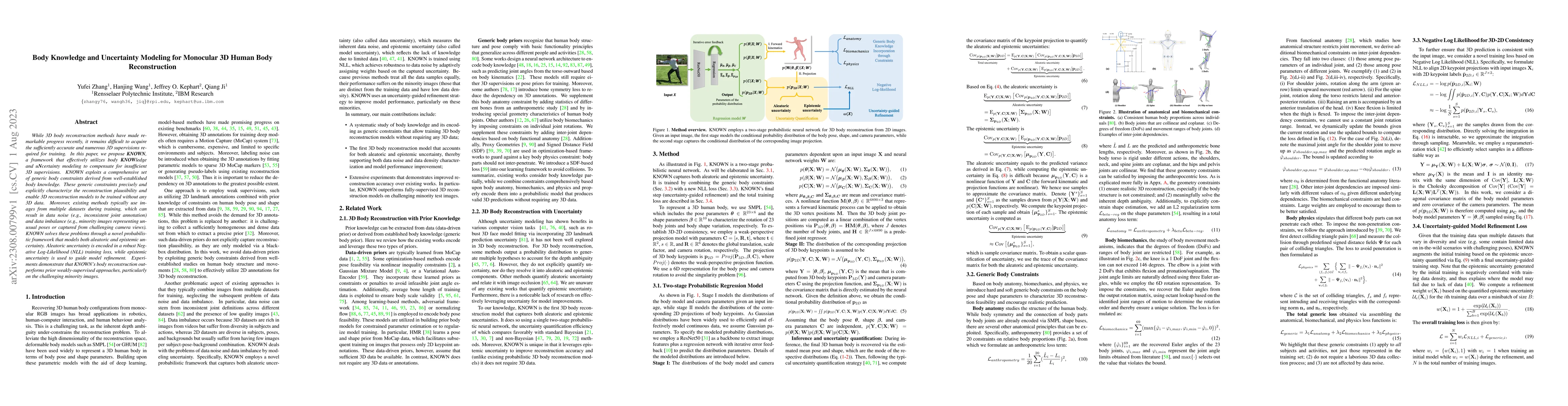 Thumbnail for Body Knowledge and Uncertainty Modeling for Monocular 3D Human Body
  Reconstruction