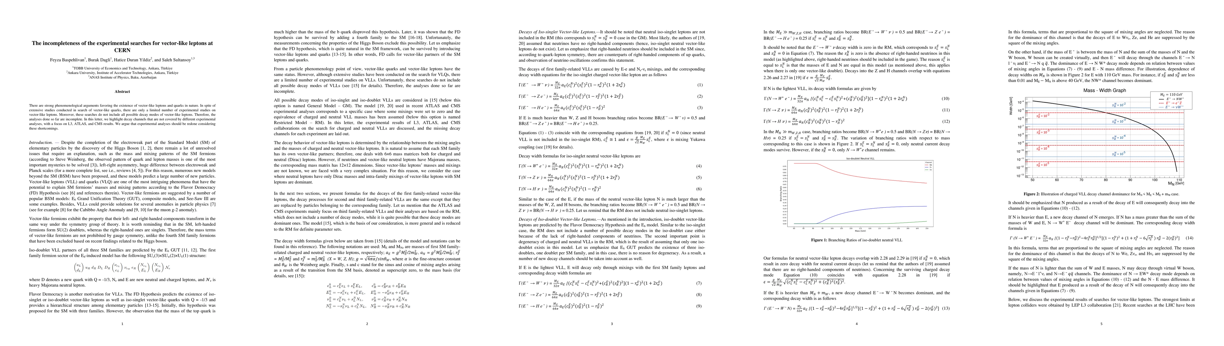 Thumbnail for The incompleteness of the experimental searches for vector-like leptons
  at CERN