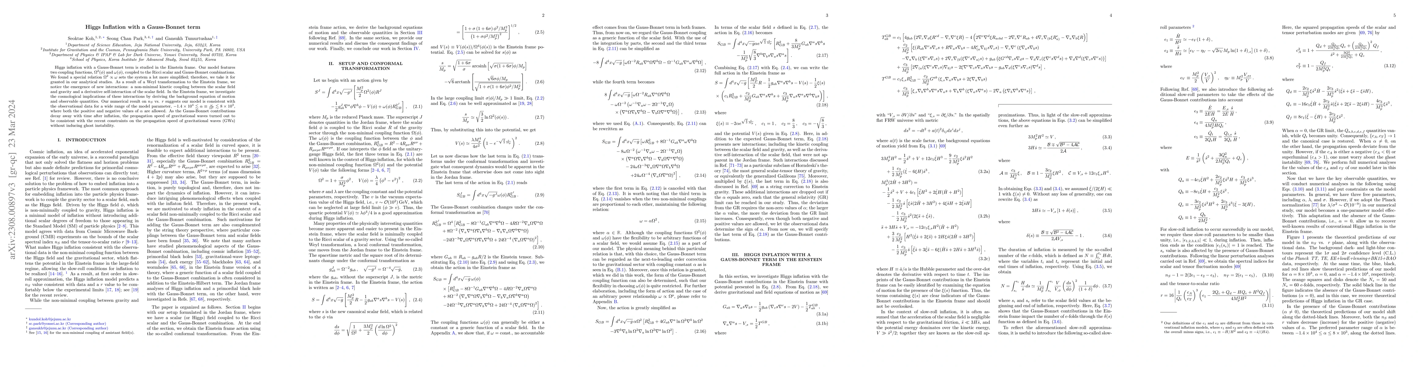 Thumbnail for Higgs Inflation with a Gauss-Bonnet term