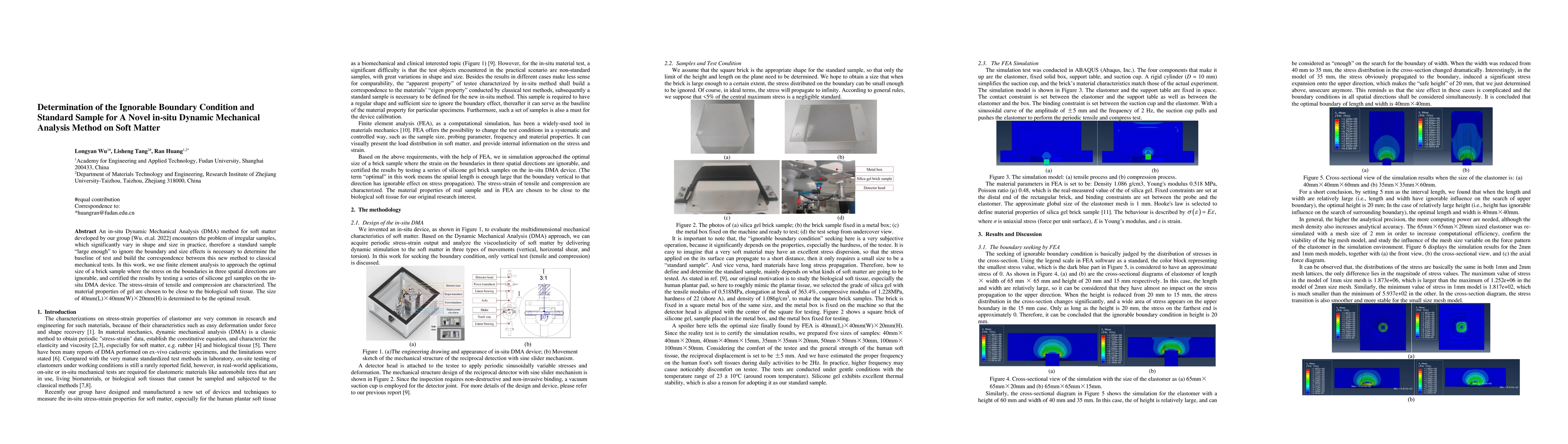 Thumbnail for Determination of the Ignorable Boundary Condition and Standard Sample
  for A Novel in-situ Dynamic Mechanical Analysis Method on Soft Matter
