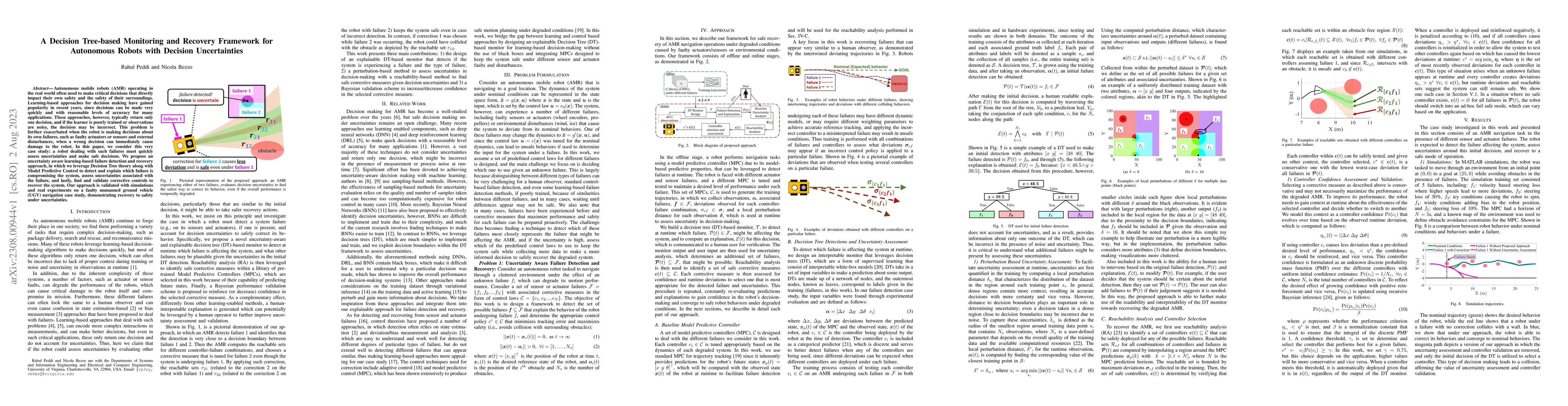 Thumbnail for A Decision Tree-based Monitoring and Recovery Framework for Autonomous
  Robots with Decision Uncertainties