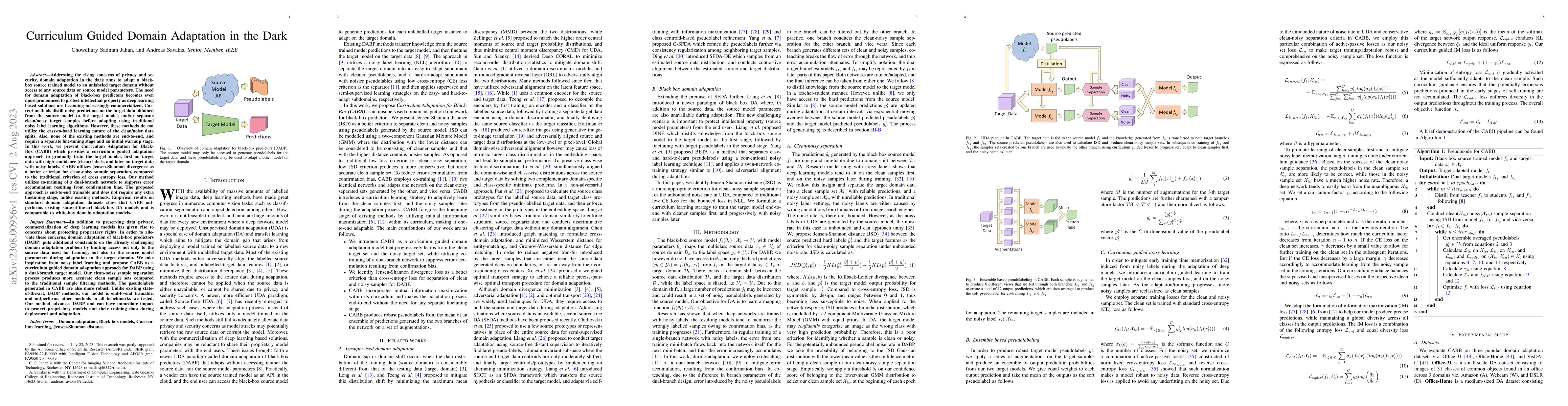 Thumbnail for Curriculum Guided Domain Adaptation in the Dark