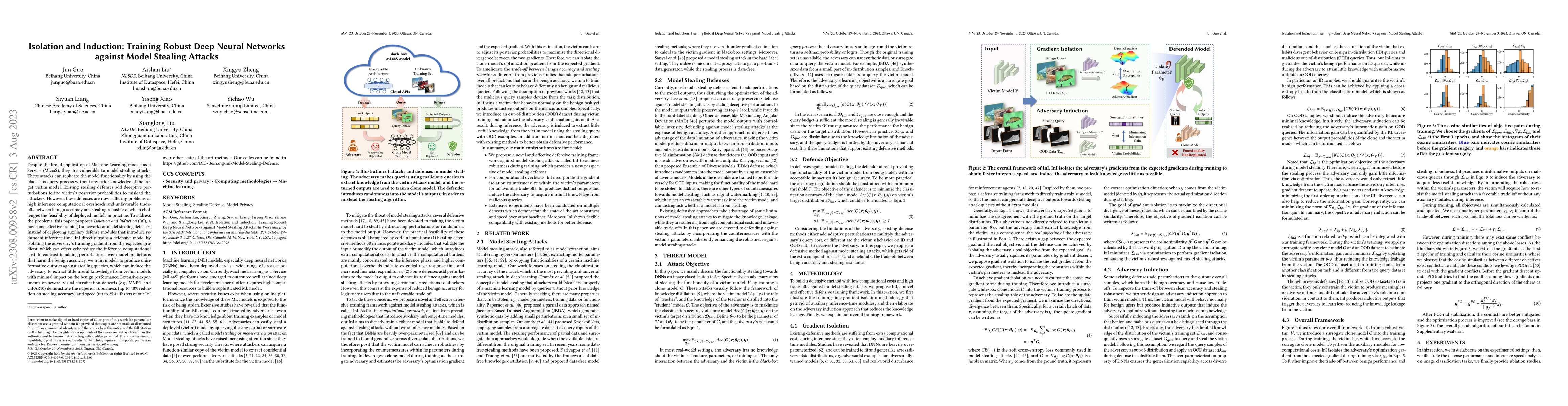 Thumbnail for Isolation and Induction: Training Robust Deep Neural Networks against
  Model Stealing Attacks