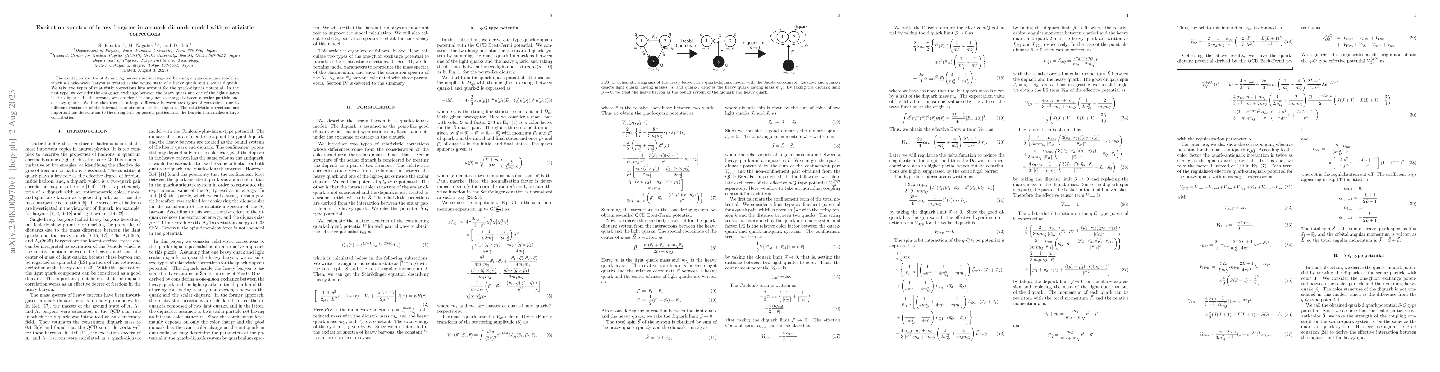 Thumbnail for Excitation spectra of heavy baryons in a quark-diquark model with
  relativistic corrections