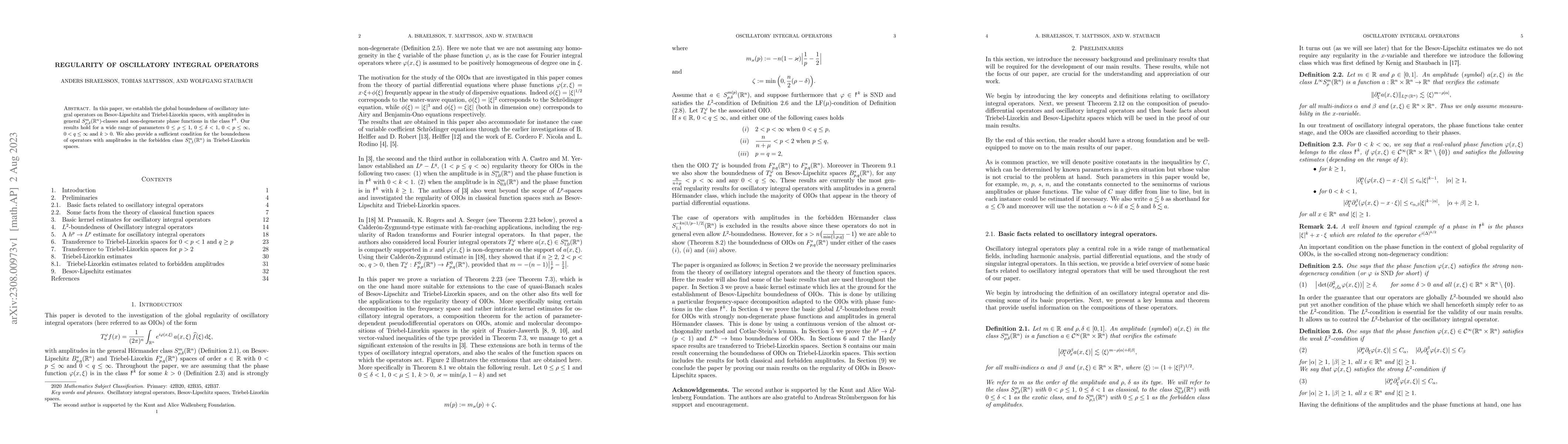 Thumbnail for Regularity of oscillatory integral operators