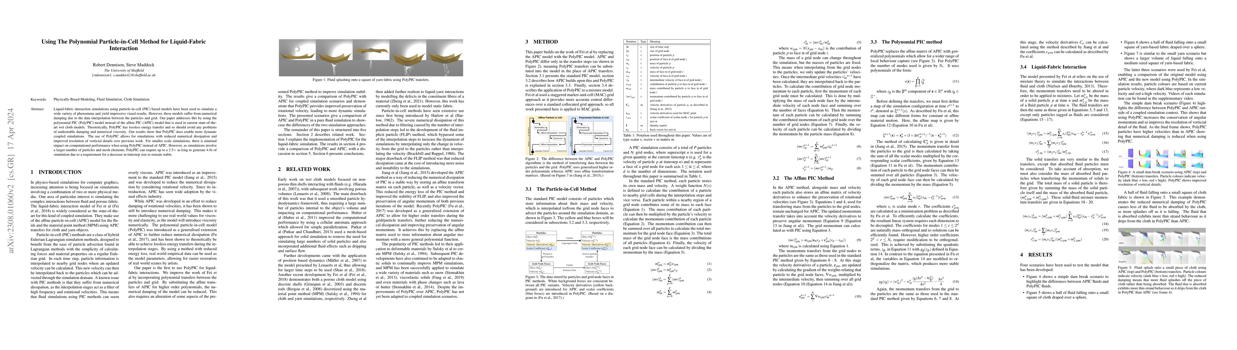 Thumbnail for Using The Polynomial Particle-In-Cell Method For Liquid-Fabric
  Interaction