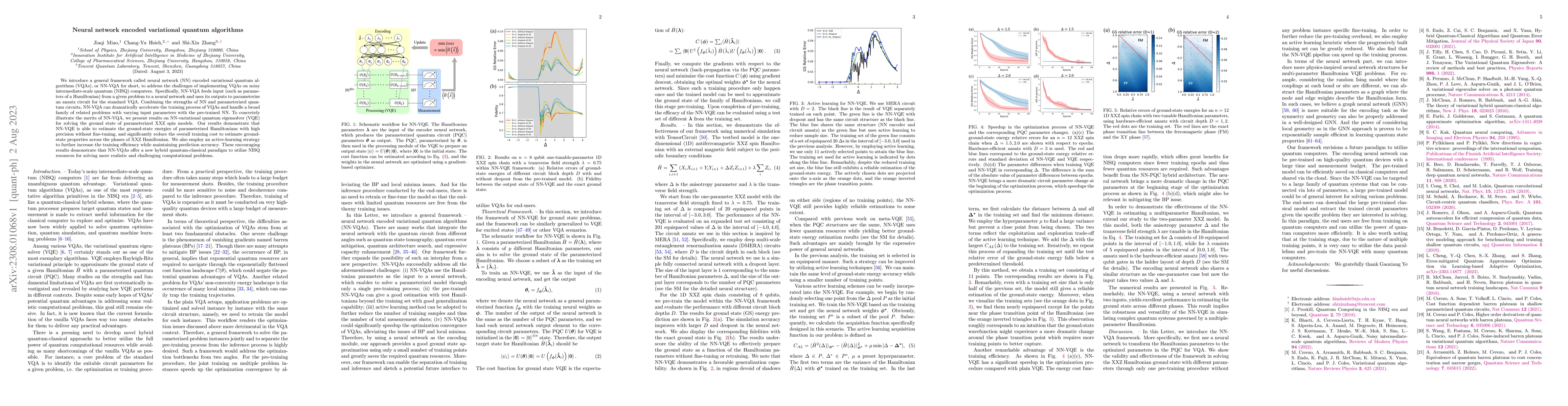 Thumbnail for Neural network encoded variational quantum algorithms