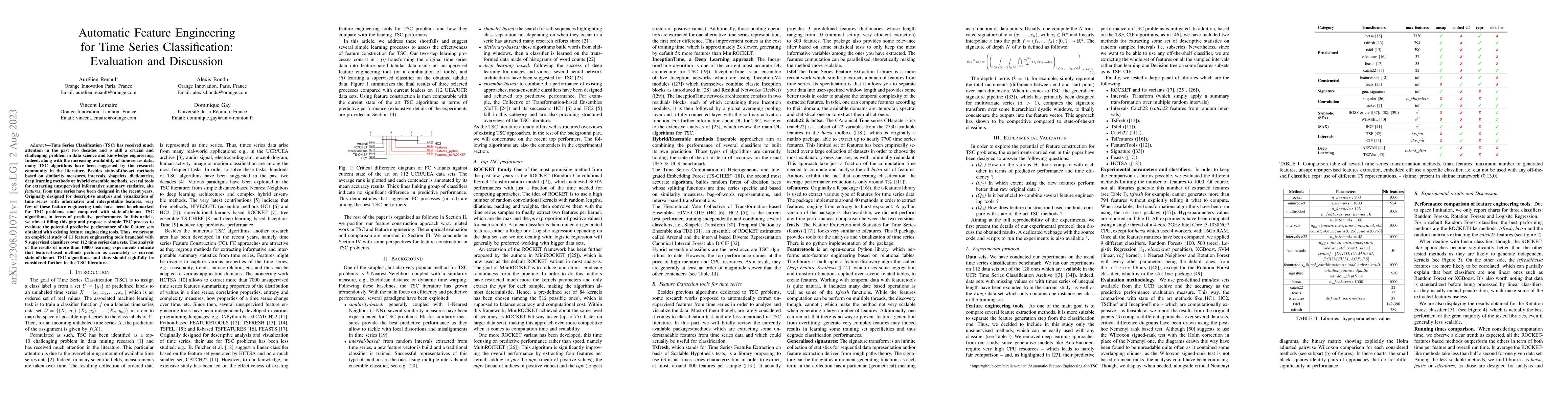 Thumbnail for Automatic Feature Engineering for Time Series Classification: Evaluation
  and Discussion