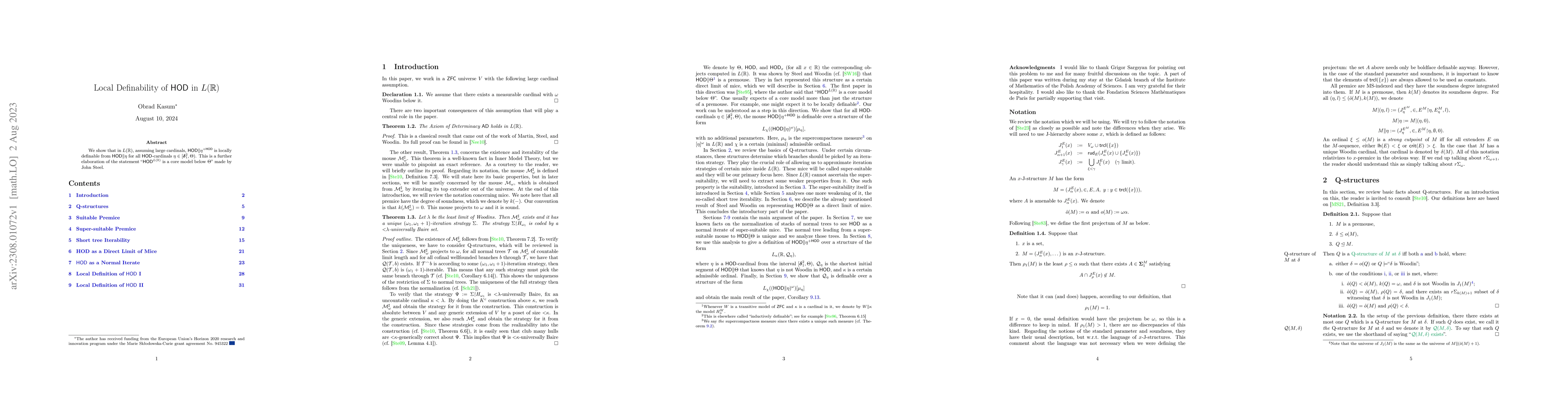 Thumbnail for Local Definability of $\mathsf{HOD}$ in $L(\mathbb{R})$