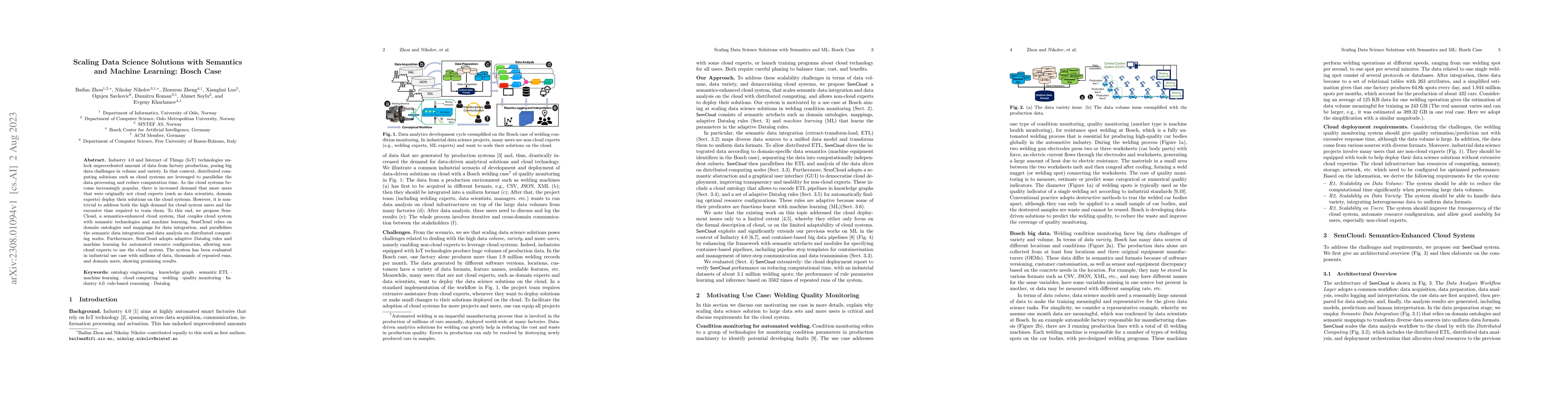 Thumbnail for Scaling Data Science Solutions with Semantics and Machine Learning:
  Bosch Case