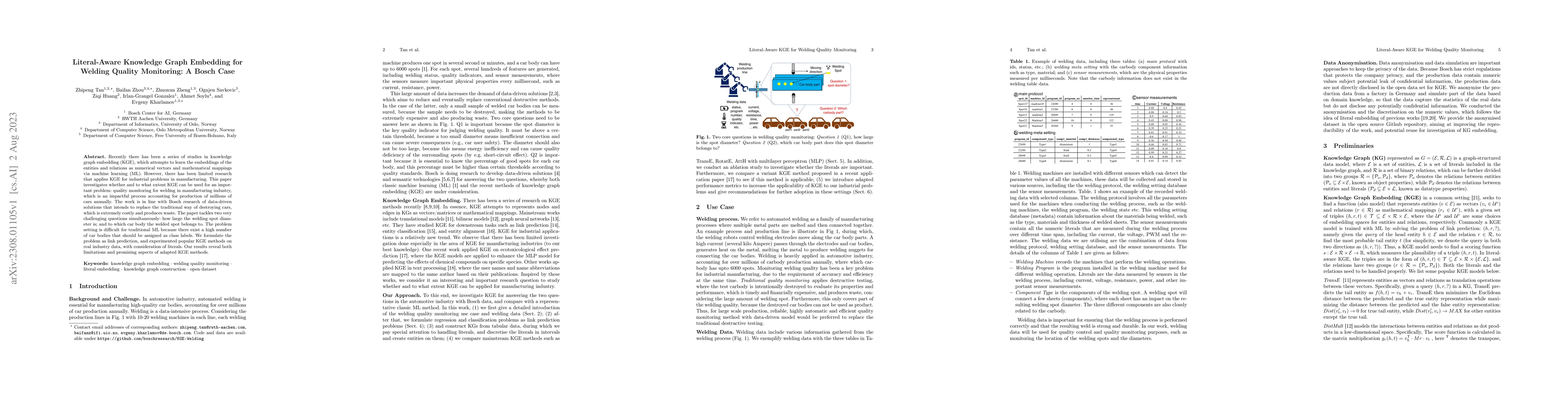 Thumbnail for Literal-Aware Knowledge Graph Embedding for Welding Quality Monitoring:
  A Bosch Case