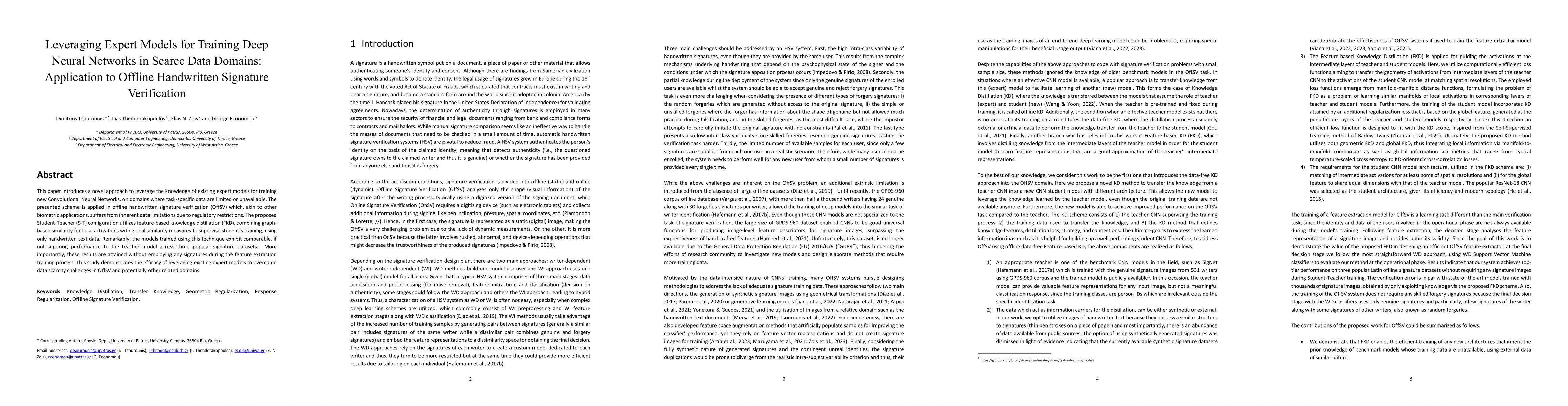 Thumbnail for Leveraging Expert Models for Training Deep Neural Networks in Scarce
  Data Domains: Application to Offline Handwritten Signature Verification