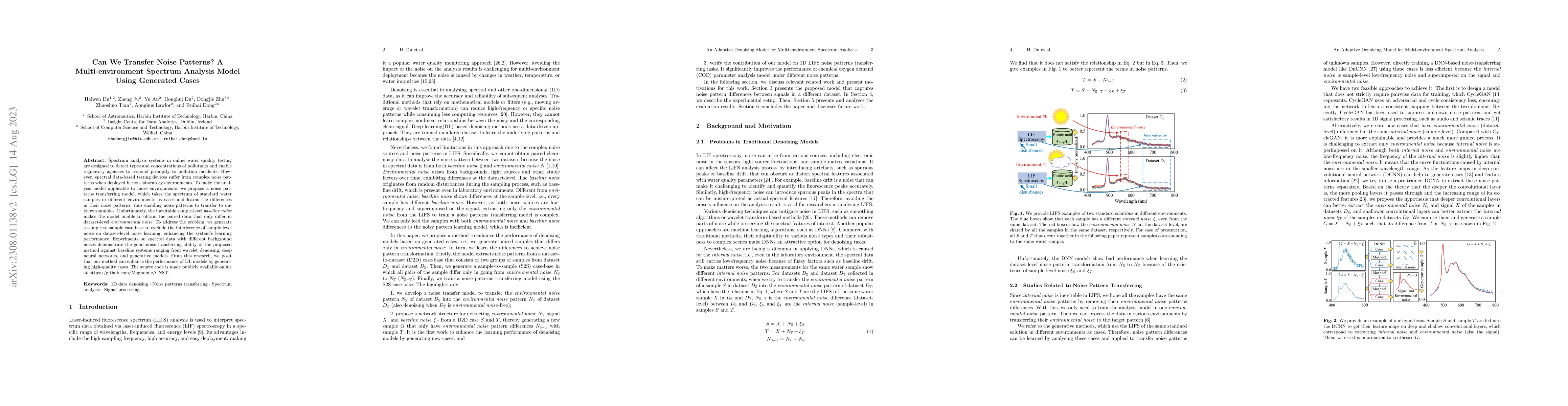 Thumbnail for Can We Transfer Noise Patterns? A Multi-environment Spectrum Analysis
  Model Using Generated Cases