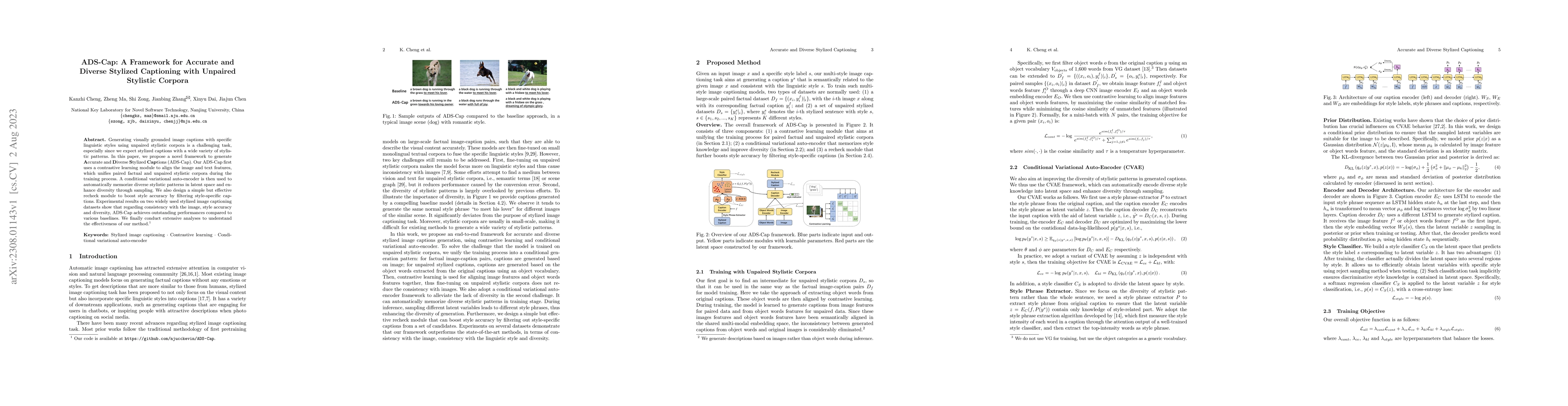 Thumbnail for ADS-Cap: A Framework for Accurate and Diverse Stylized Captioning with
  Unpaired Stylistic Corpora