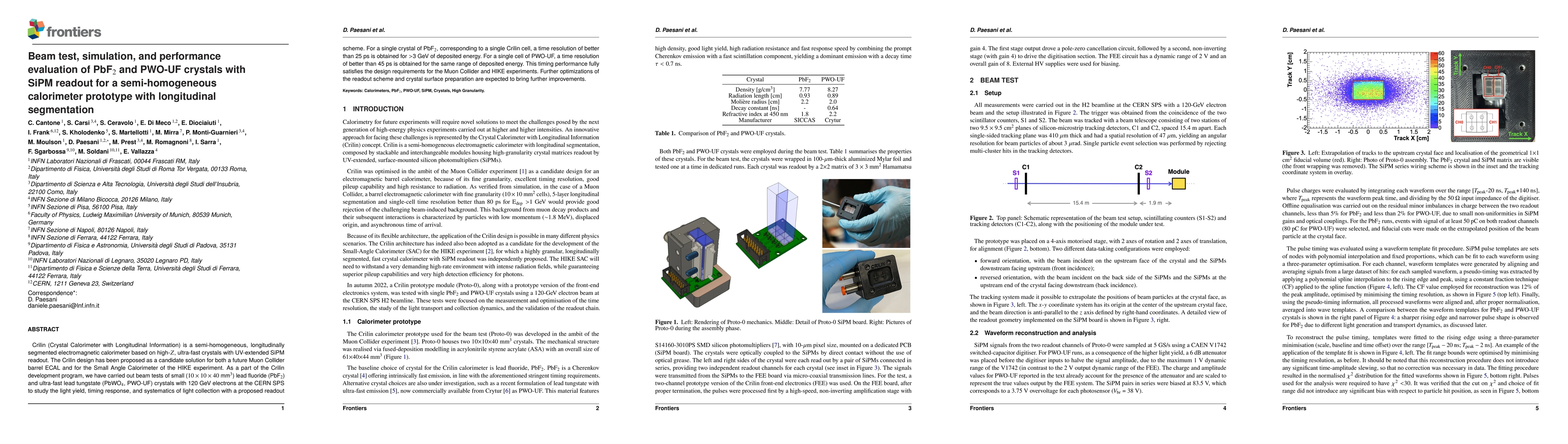 Thumbnail for Beam test, simulation, and performance evaluation of PbF$_2$ and PWO-UF
  crystals with SiPM readout for a semi-homogeneous calorimeter prototype with
  longitudinal segmentation