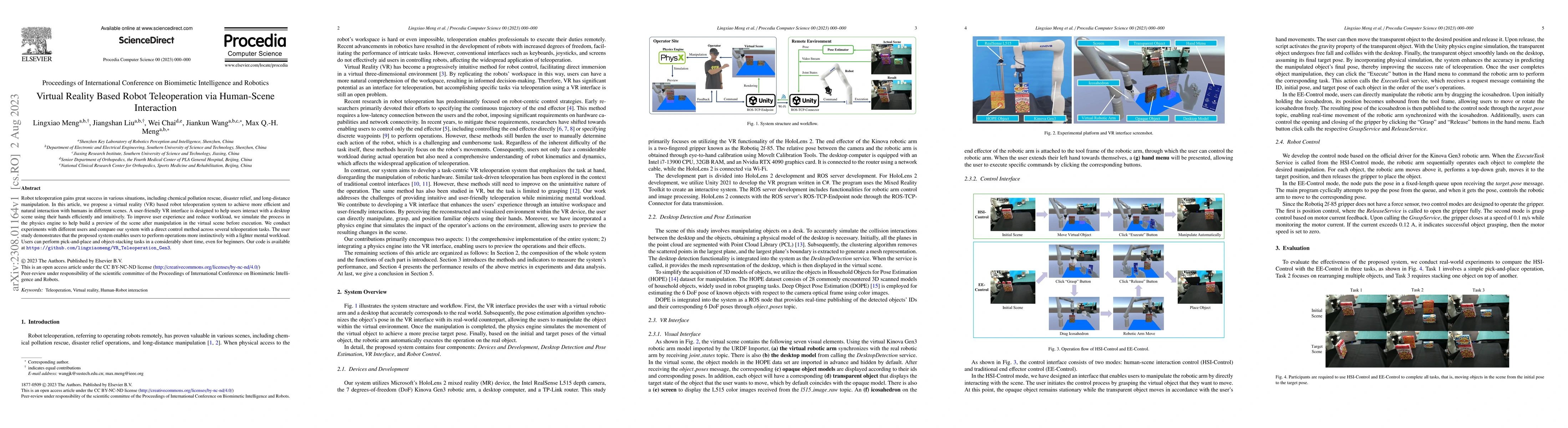Thumbnail for Virtual Reality Based Robot Teleoperation via Human-Scene Interaction