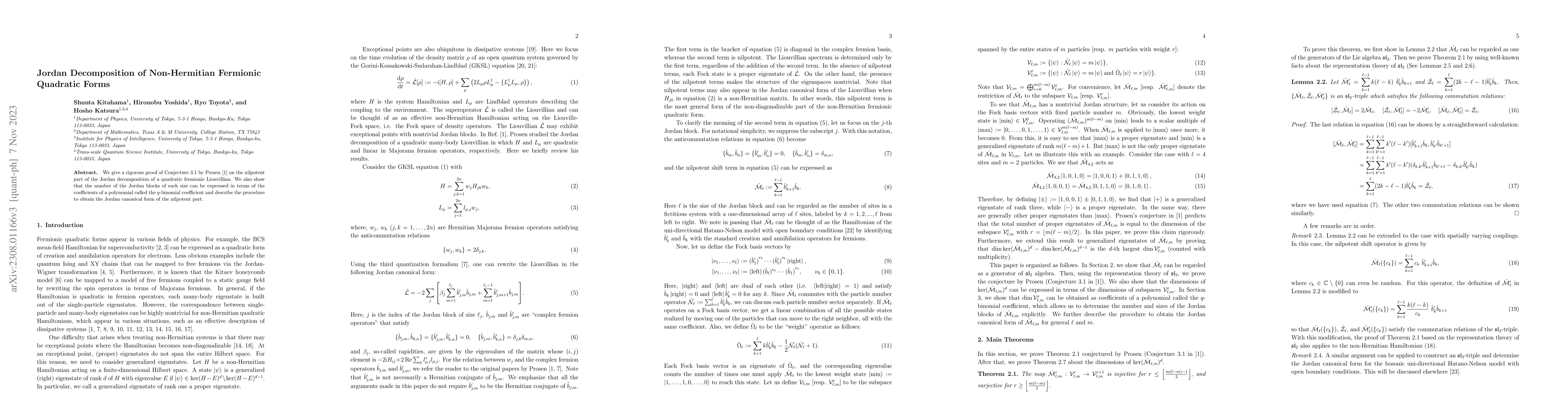 Thumbnail for Jordan Decomposition of Non-Hermitian Fermionic Quadratic Forms