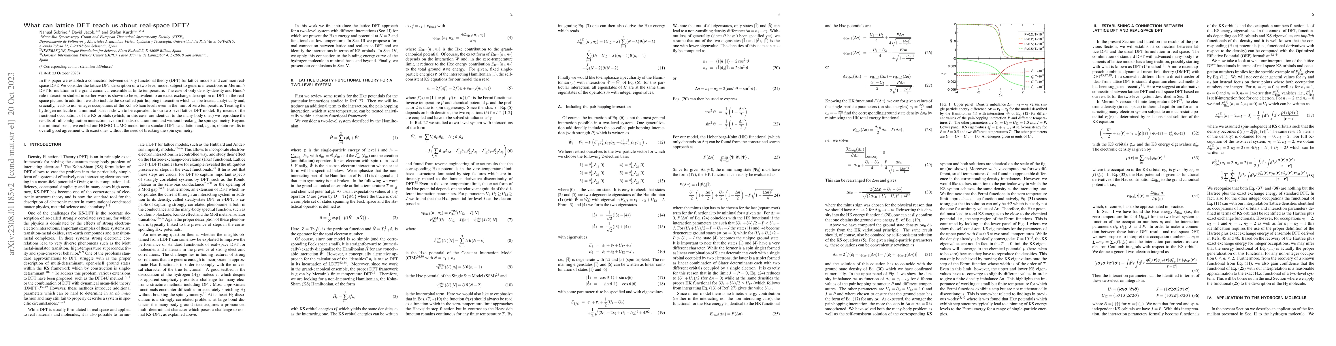 Thumbnail for What can lattice DFT teach us about real-space DFT?