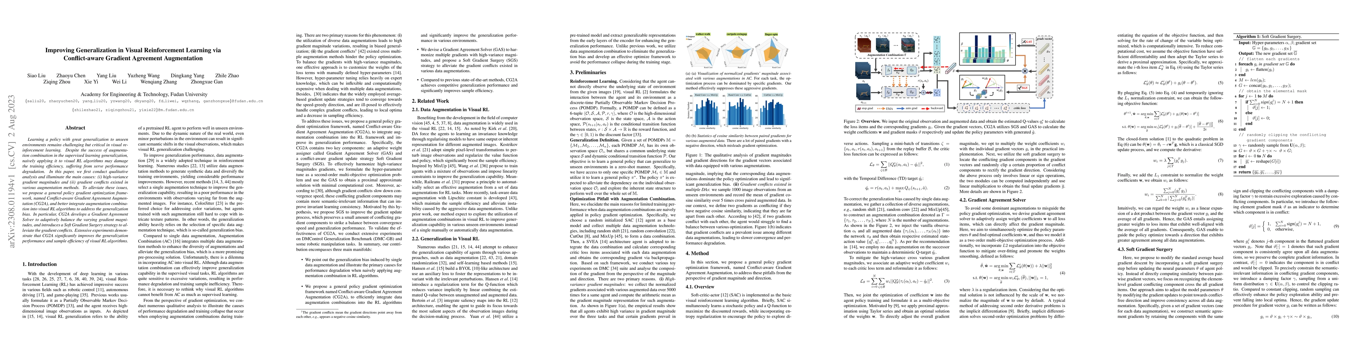 Thumbnail for Improving Generalization in Visual Reinforcement Learning via
  Conflict-aware Gradient Agreement Augmentation