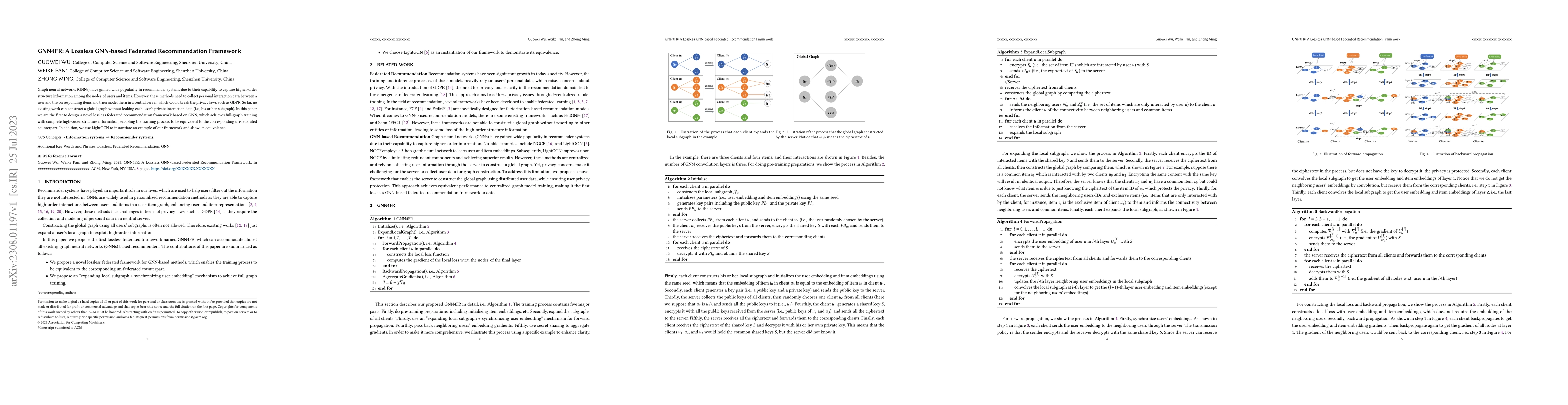 Thumbnail for GNN4FR: A Lossless GNN-based Federated Recommendation Framework