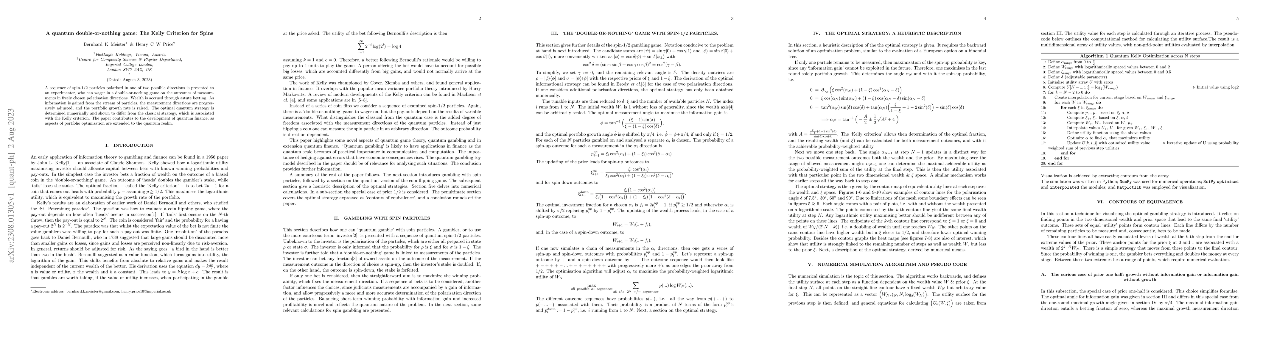 Thumbnail for A quantum double-or-nothing game: The Kelly Criterion for Spins