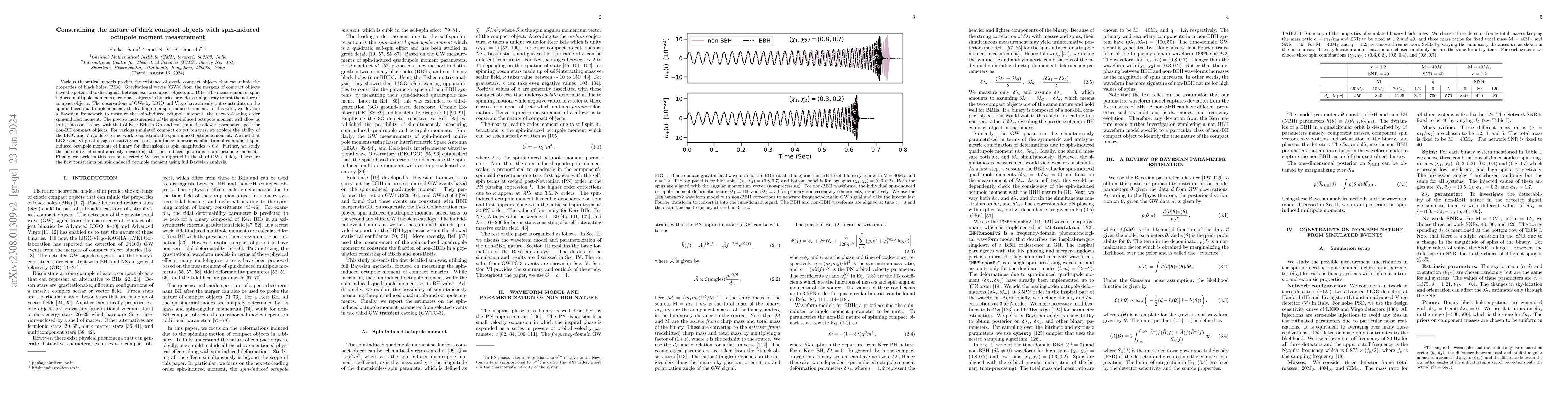 Thumbnail for Constraining the nature of dark compact objects with spin-induced
  octupole moment measurement