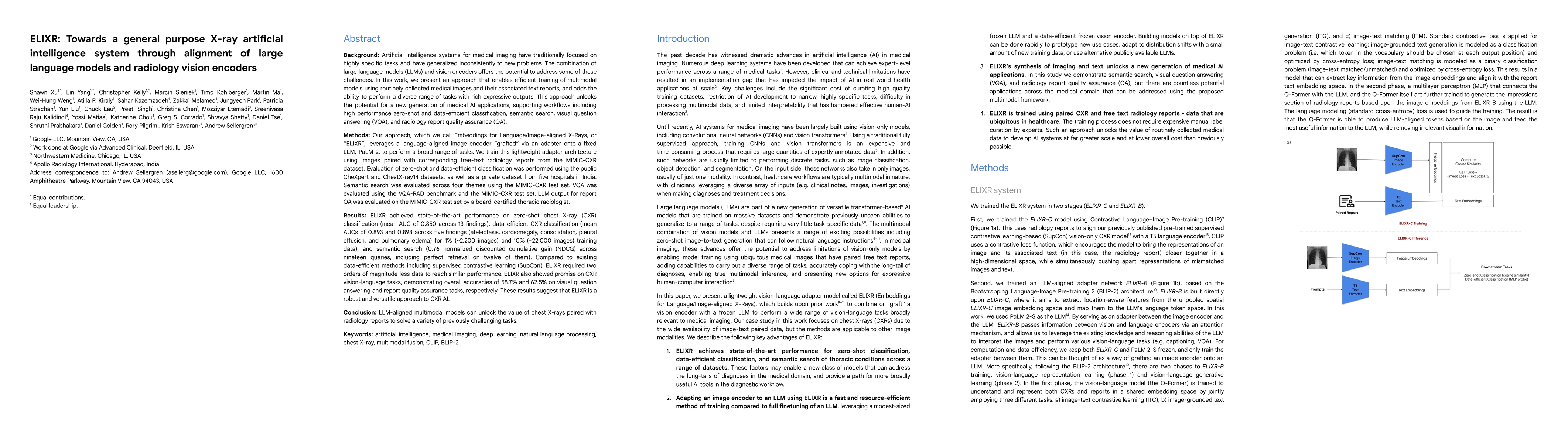 Thumbnail for ELIXR: Towards a general purpose X-ray artificial intelligence system
  through alignment of large language models and radiology vision encoders