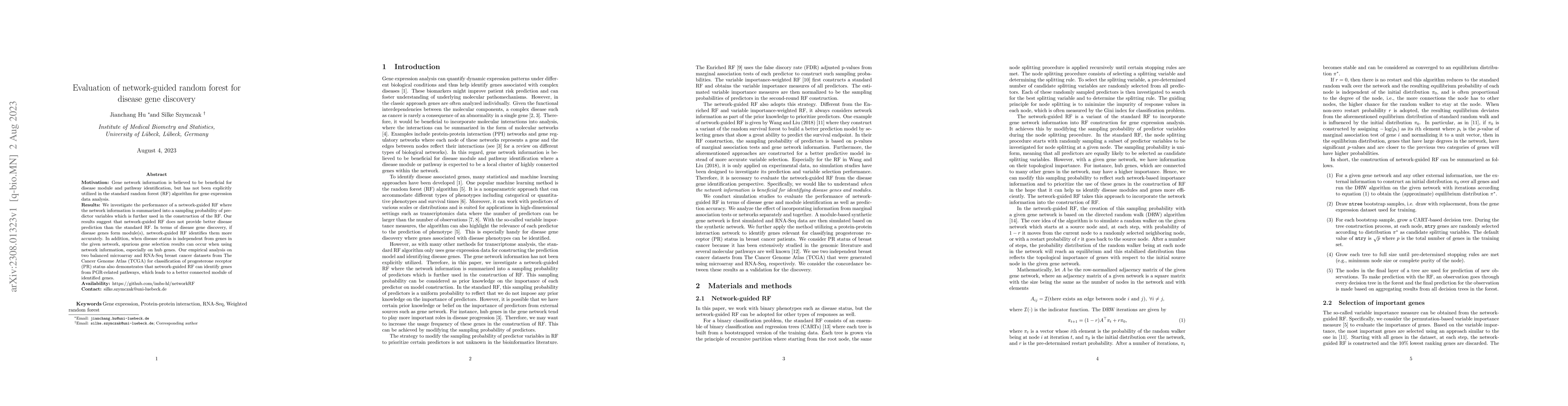 Thumbnail for Evaluation of network-guided random forest for disease gene discovery