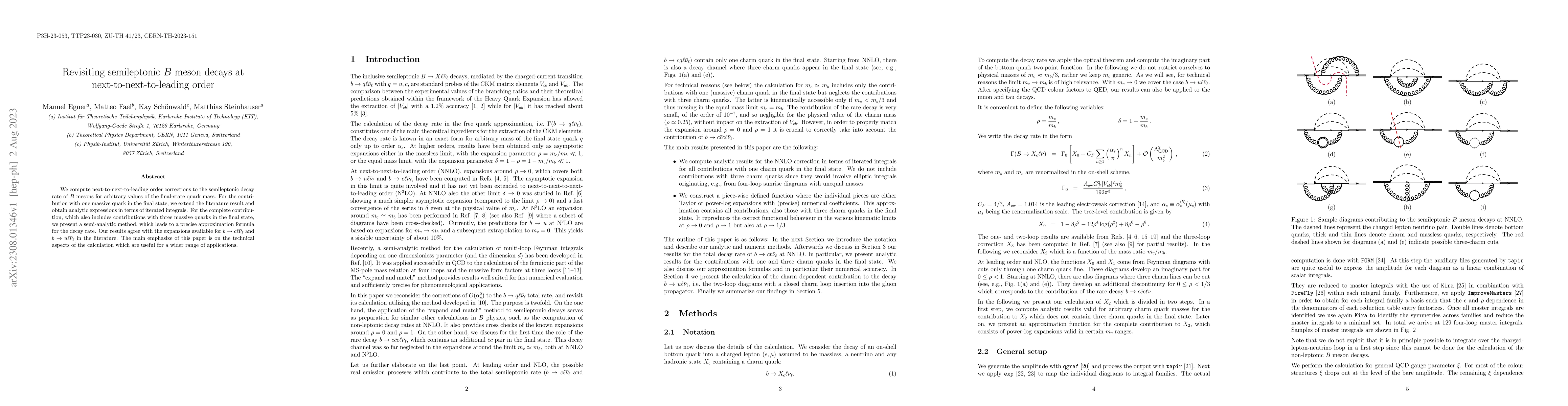 Thumbnail for Revisiting semileptonic $B$ meson decays at next-to-next-to-leading
  order