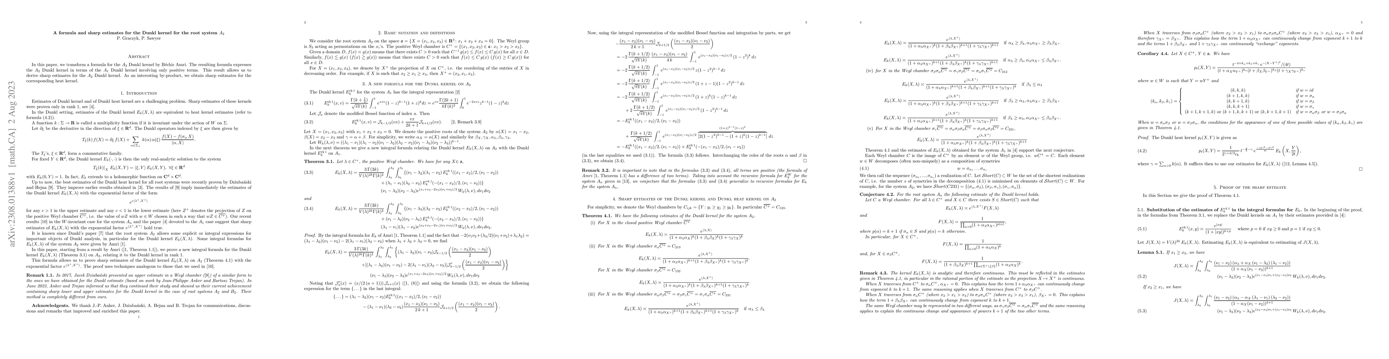 Thumbnail for A formula and sharp estimates for the Dunkl kernel for the root system
  $A_2$