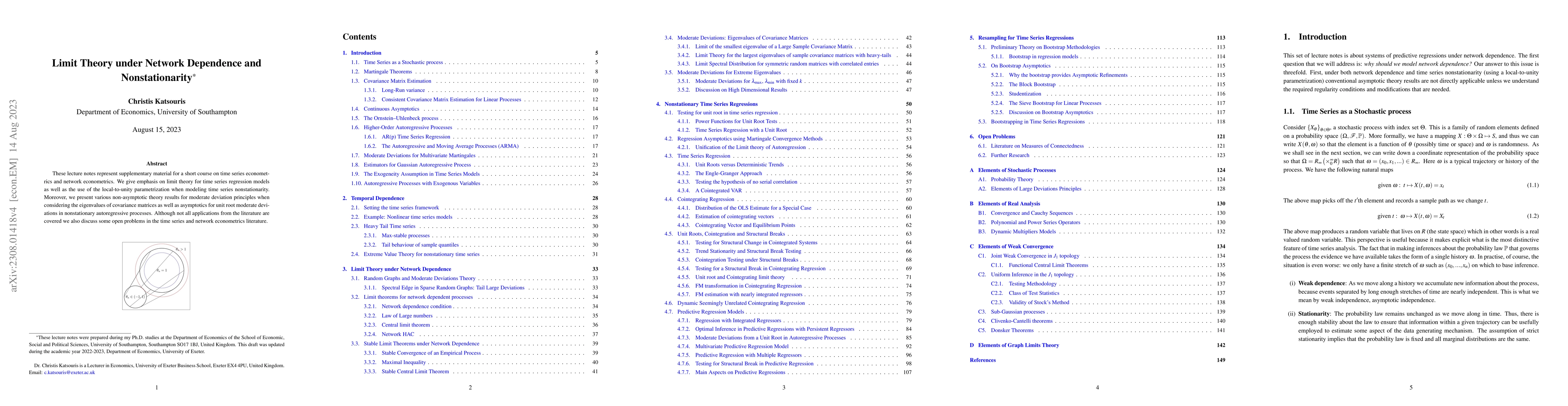 Thumbnail for Limit Theory under Network Dependence and Nonstationarity